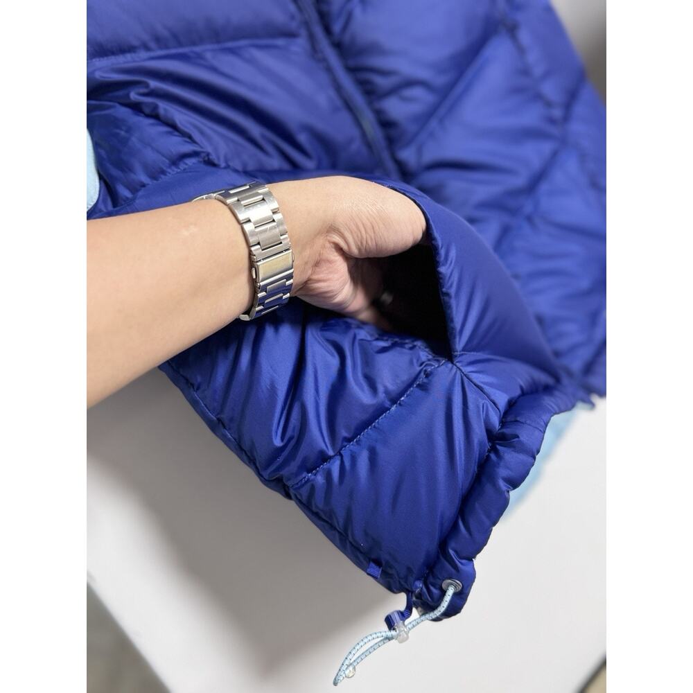 L.L.Bean Royal & Light Blue Reversible Goose Down Puffer Vest – Women’s Small - Picture 5 of 10